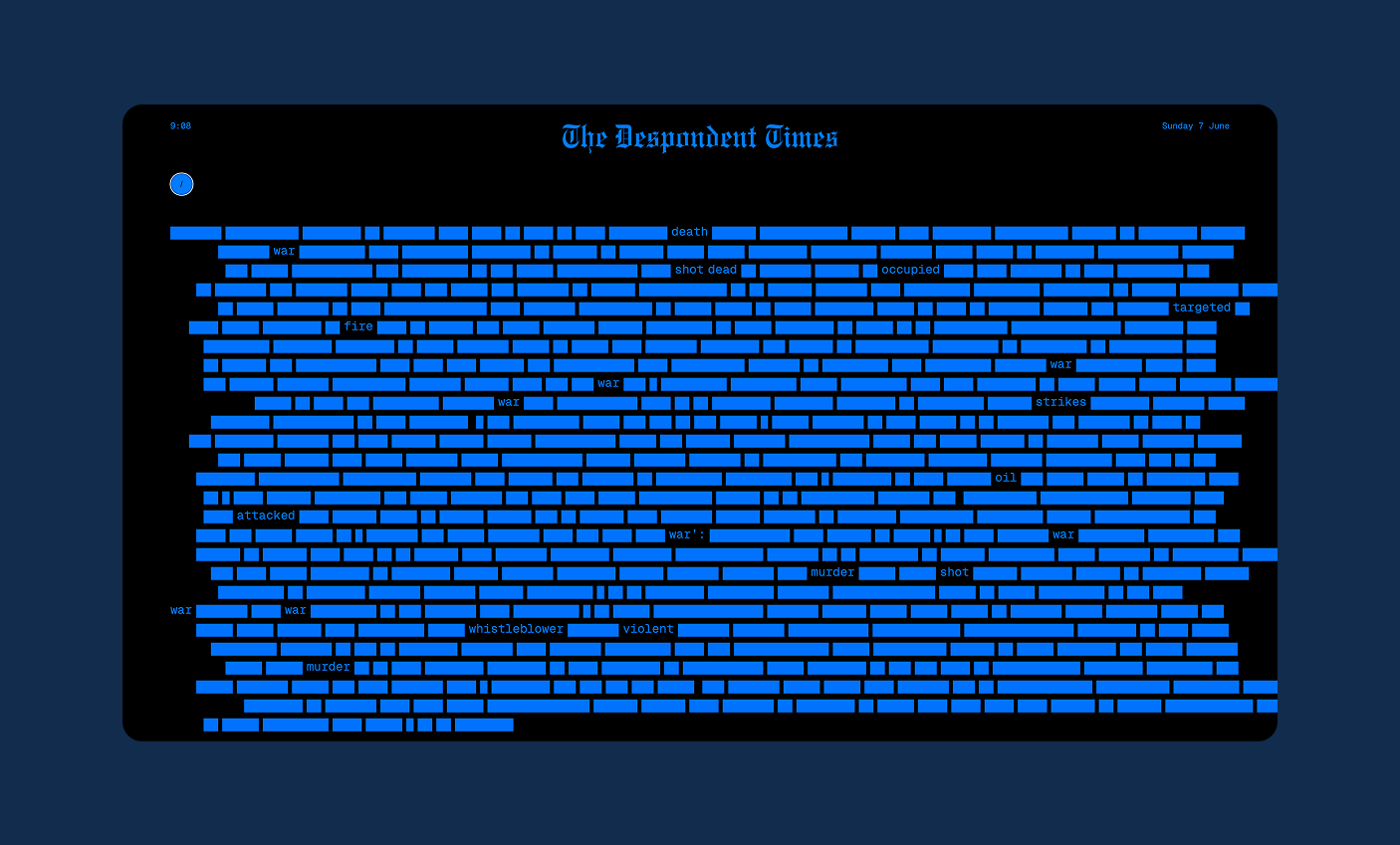 The Despondent Times web app